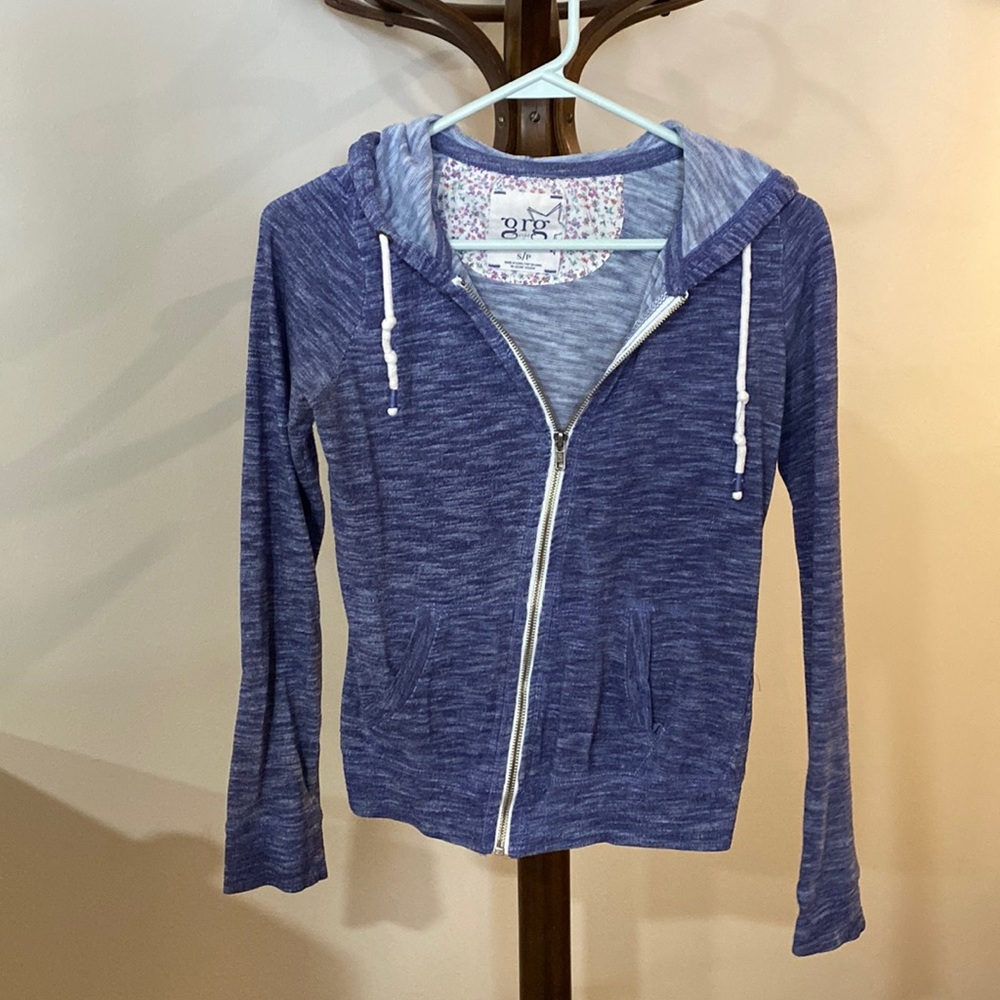 Purple Garage zip up shirt